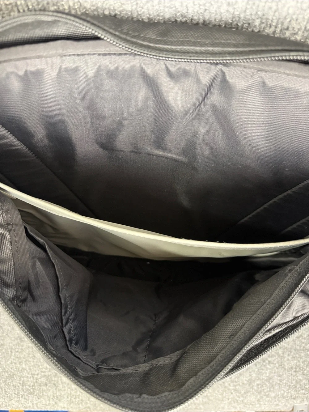 The North Face Black Messenger Bag with Reflective Accent. New!
